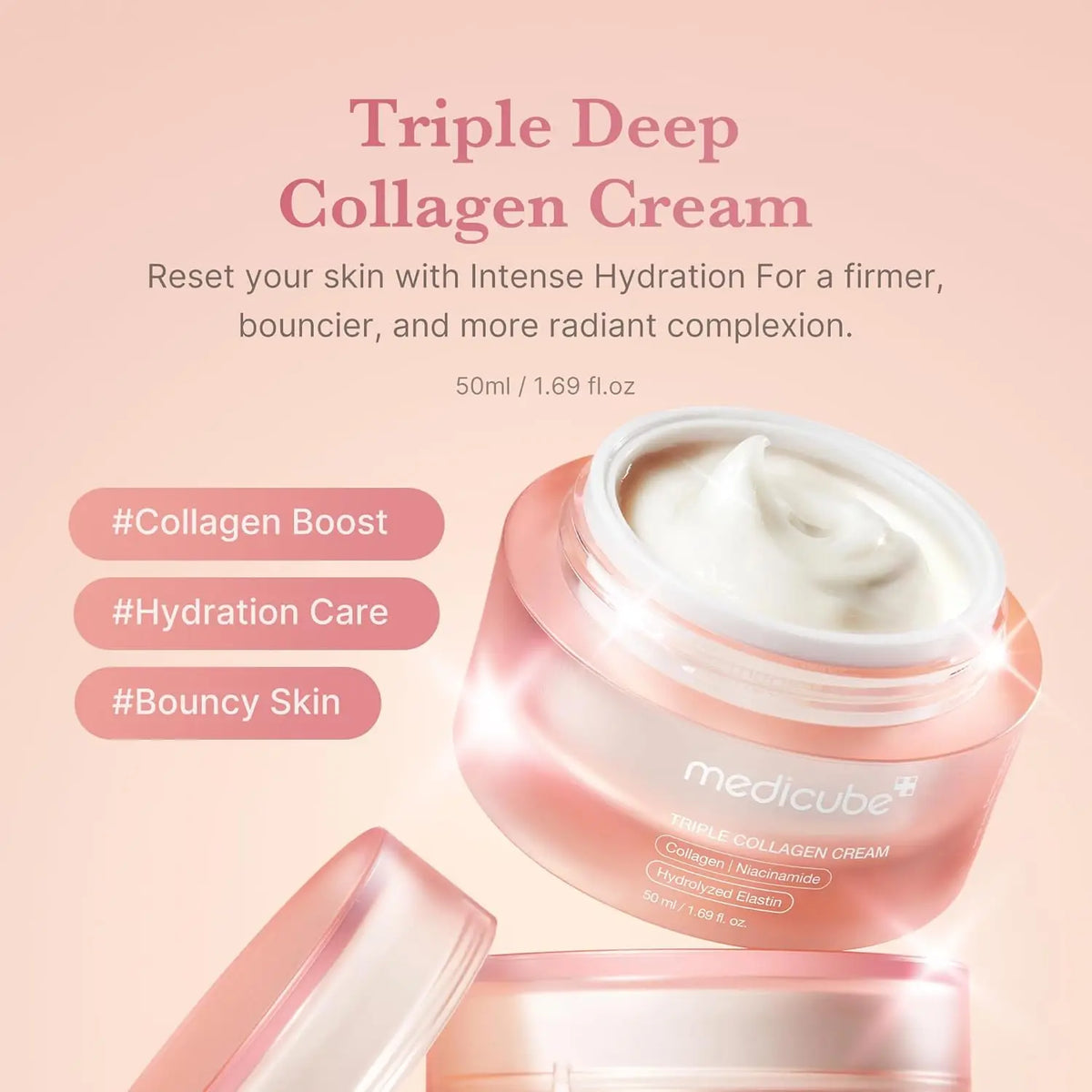 Medicube Triple Collagen Cream with Niacinamide-Hydrating & Firming